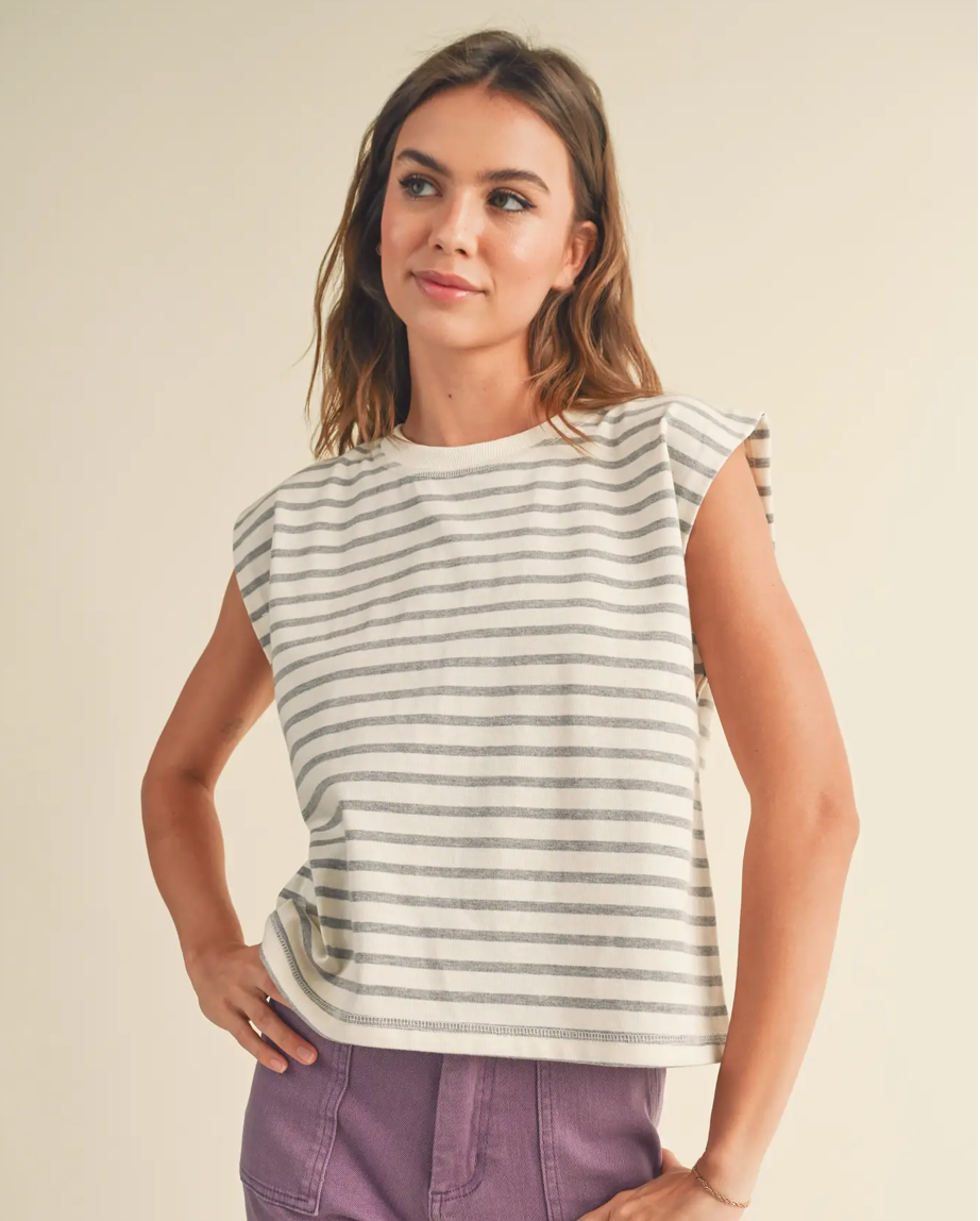 Striped Sleeveless Top