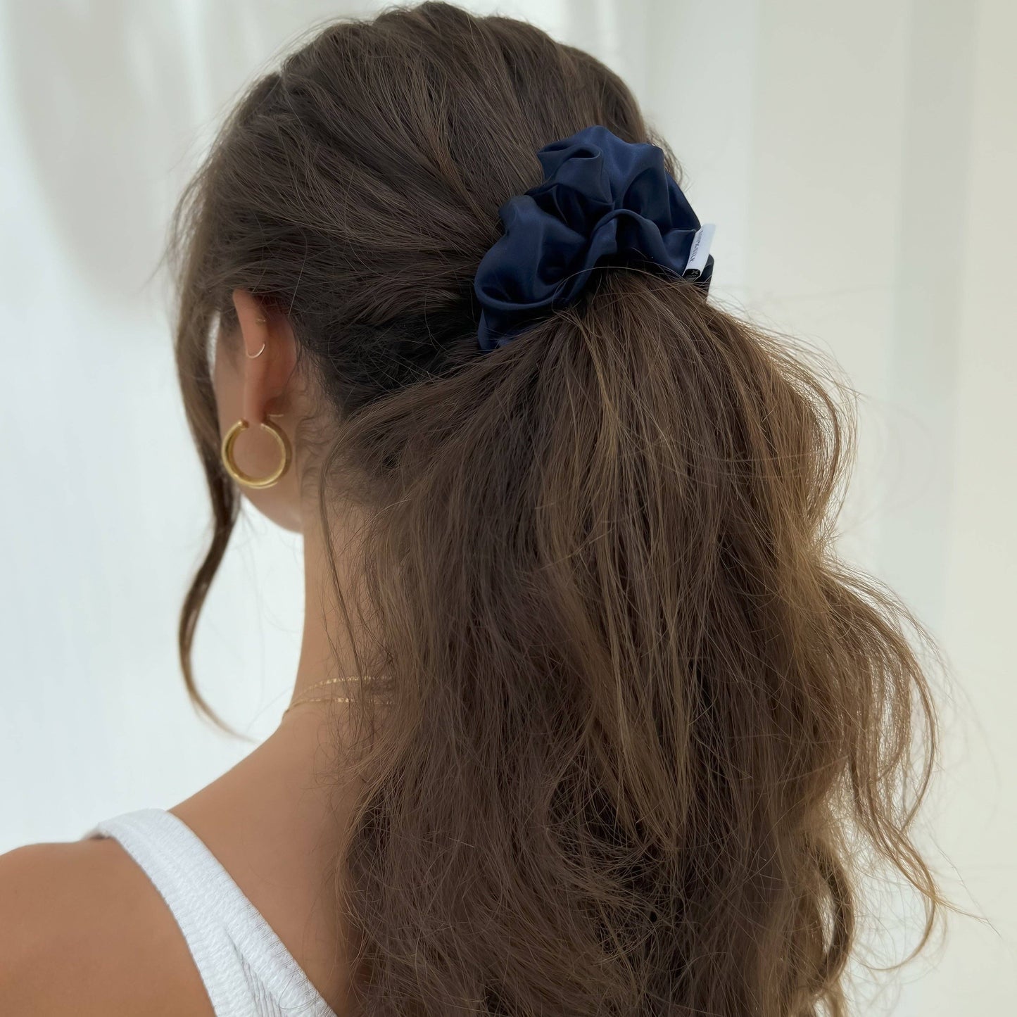 Organic Premium Silk Scrunchie - Luna