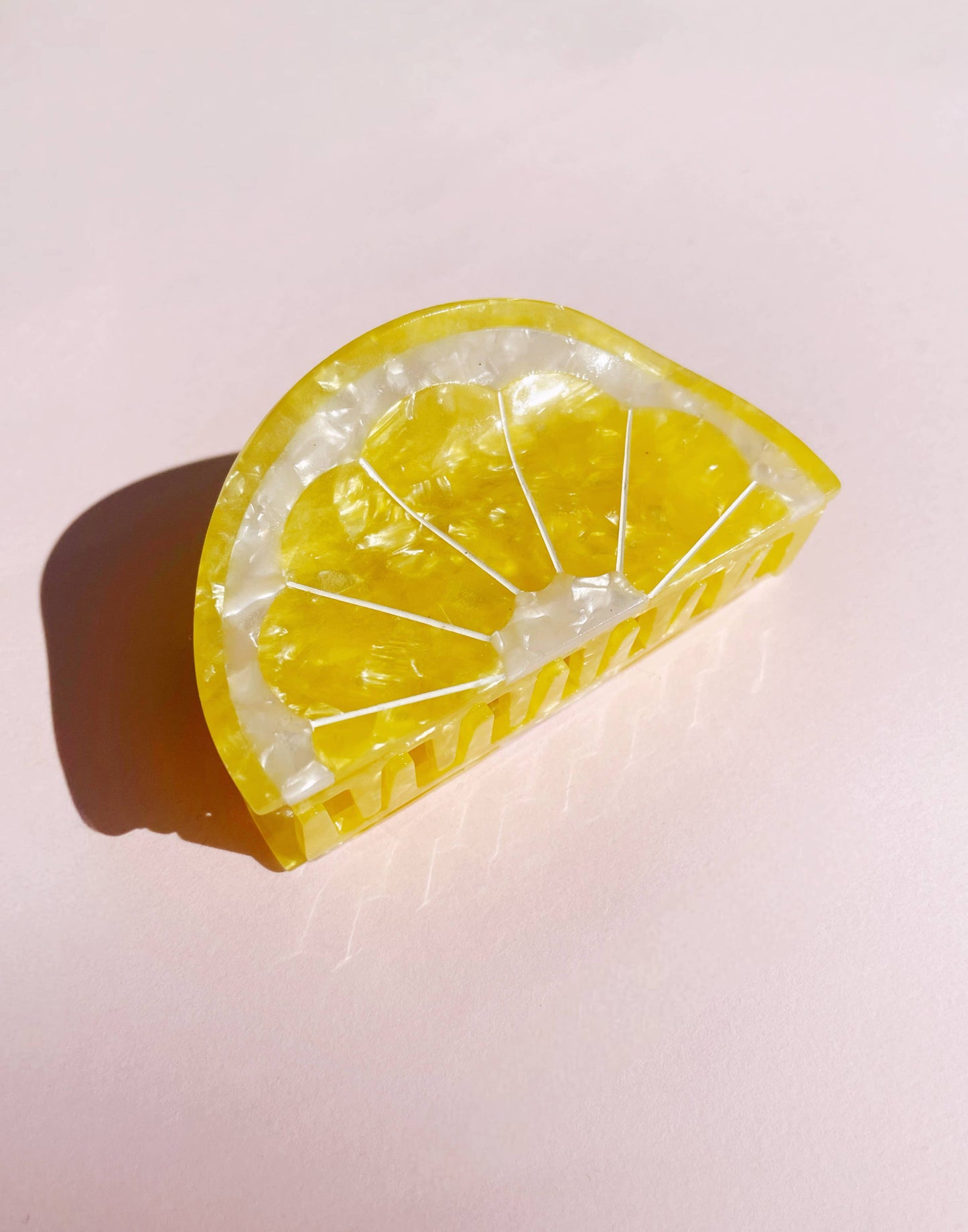 Sunshine Yellow Lemon Claw Clip // Cellulose Acetate