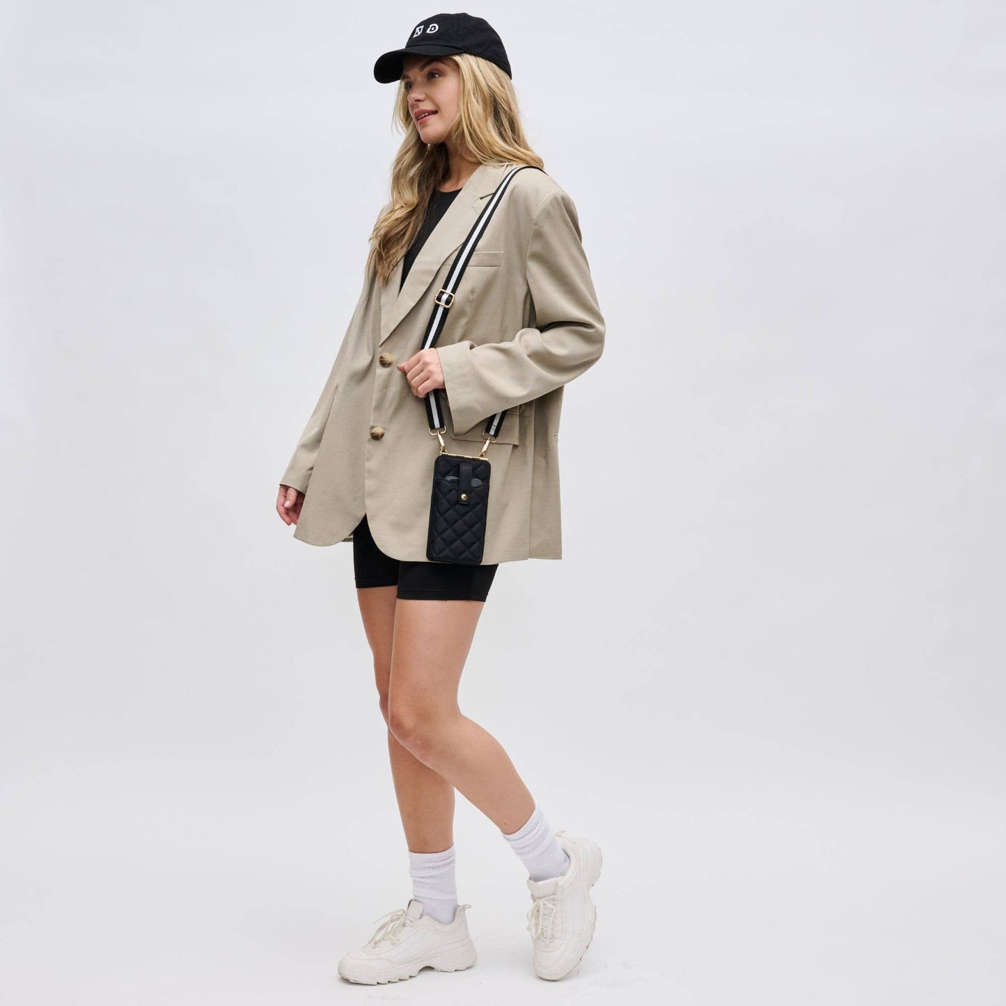 Duality - Quilted Cell Phone Crossbody: Cream