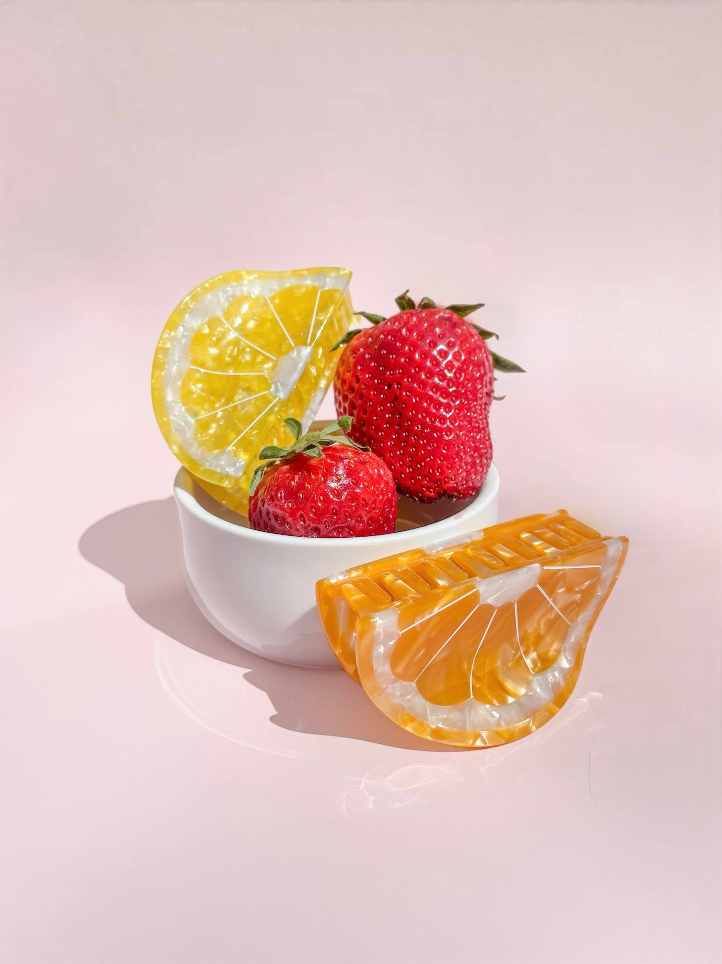 Sunshine Yellow Lemon Claw Clip // Cellulose Acetate