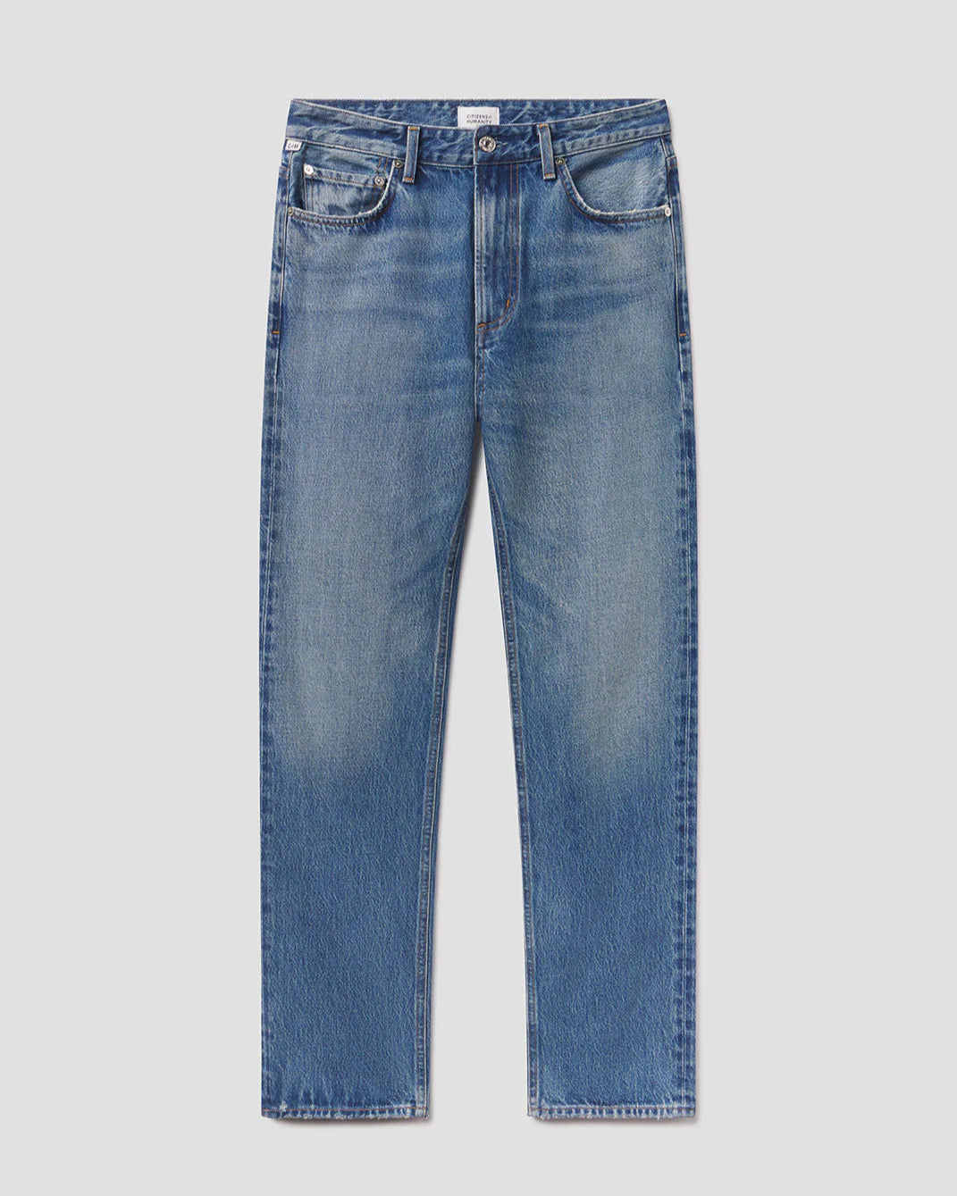 The Citizens of Humanity Zurie Straight Leg Jeans in Demi on a white background.
