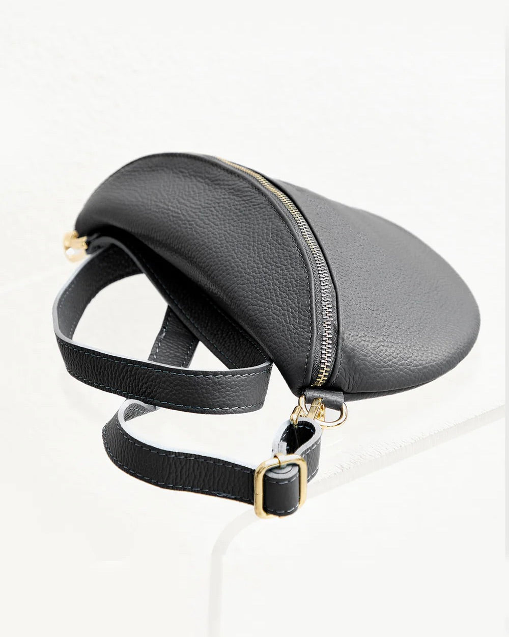 Shelly-Leather Sling Bag