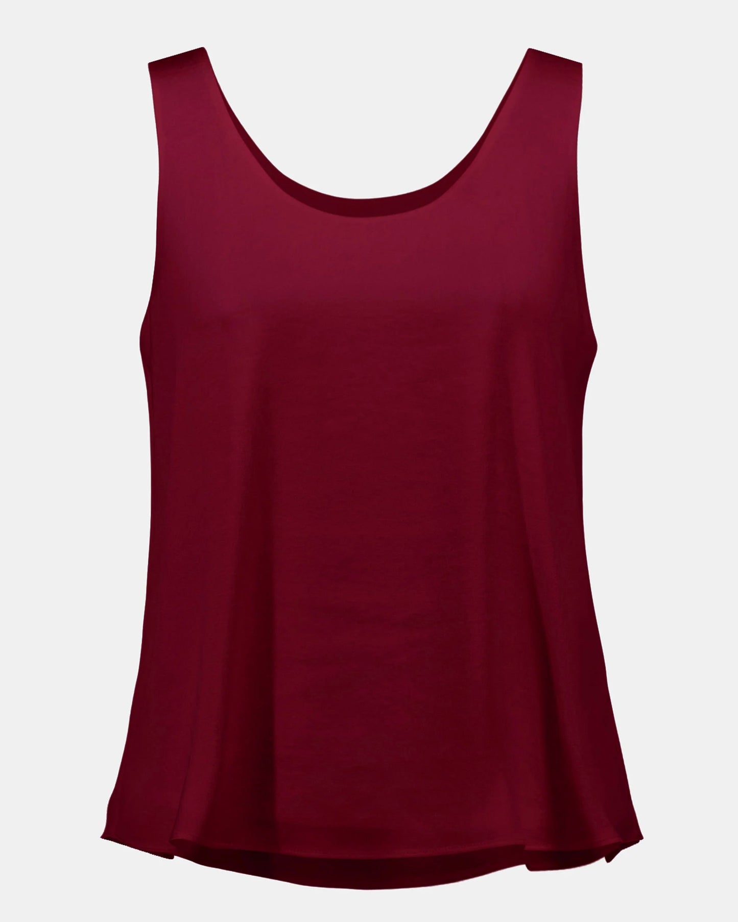 Maroon tank top on a light gray background