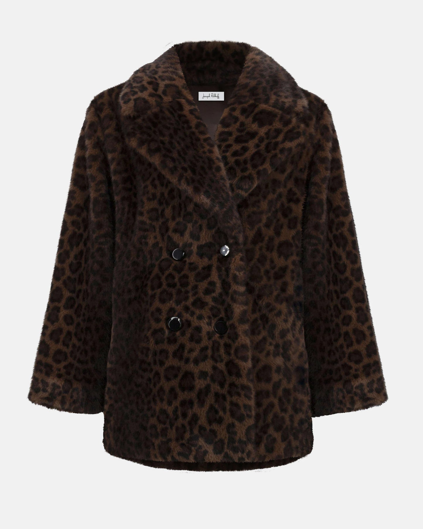 Leopard print coat on a white background