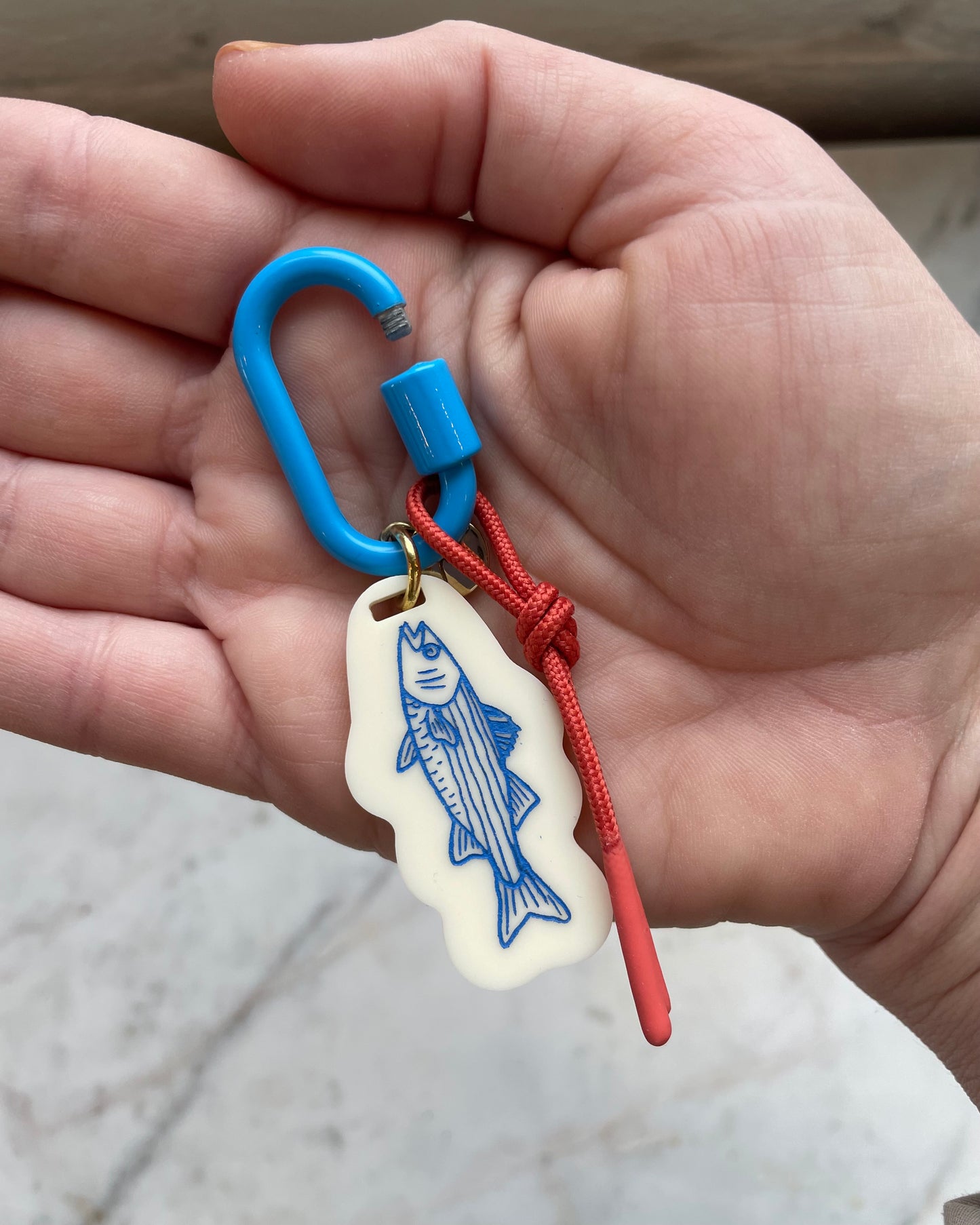 Freshwater Fish Carabiner Bag Charm