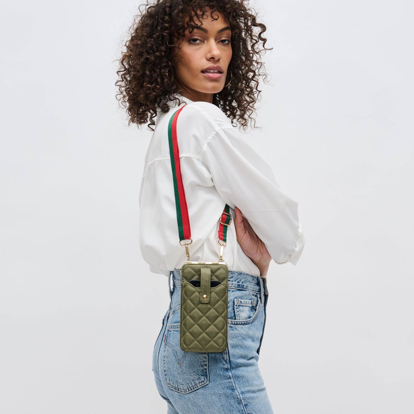 Duality - Quilted Cell Phone Crossbody: Cream