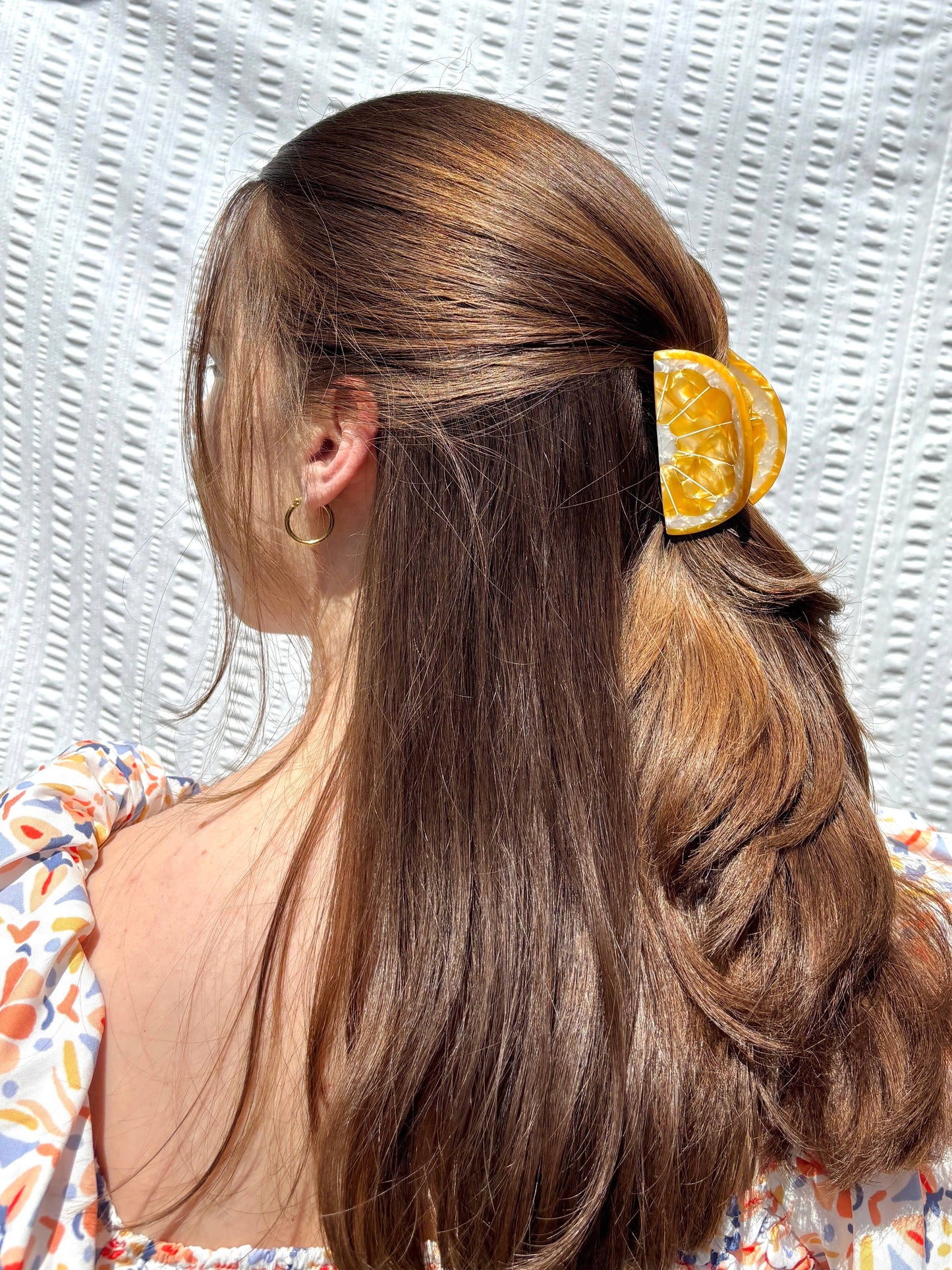 Orange Slice Claw Clip // Cellulose Acetate