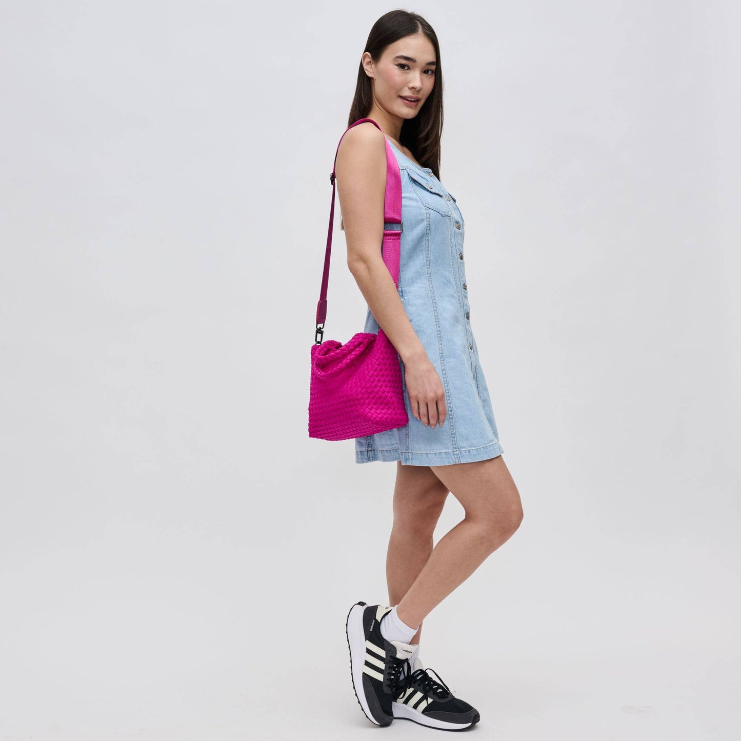 Sky's The Limit - Woven Neoprene Small Crossbody: Wine