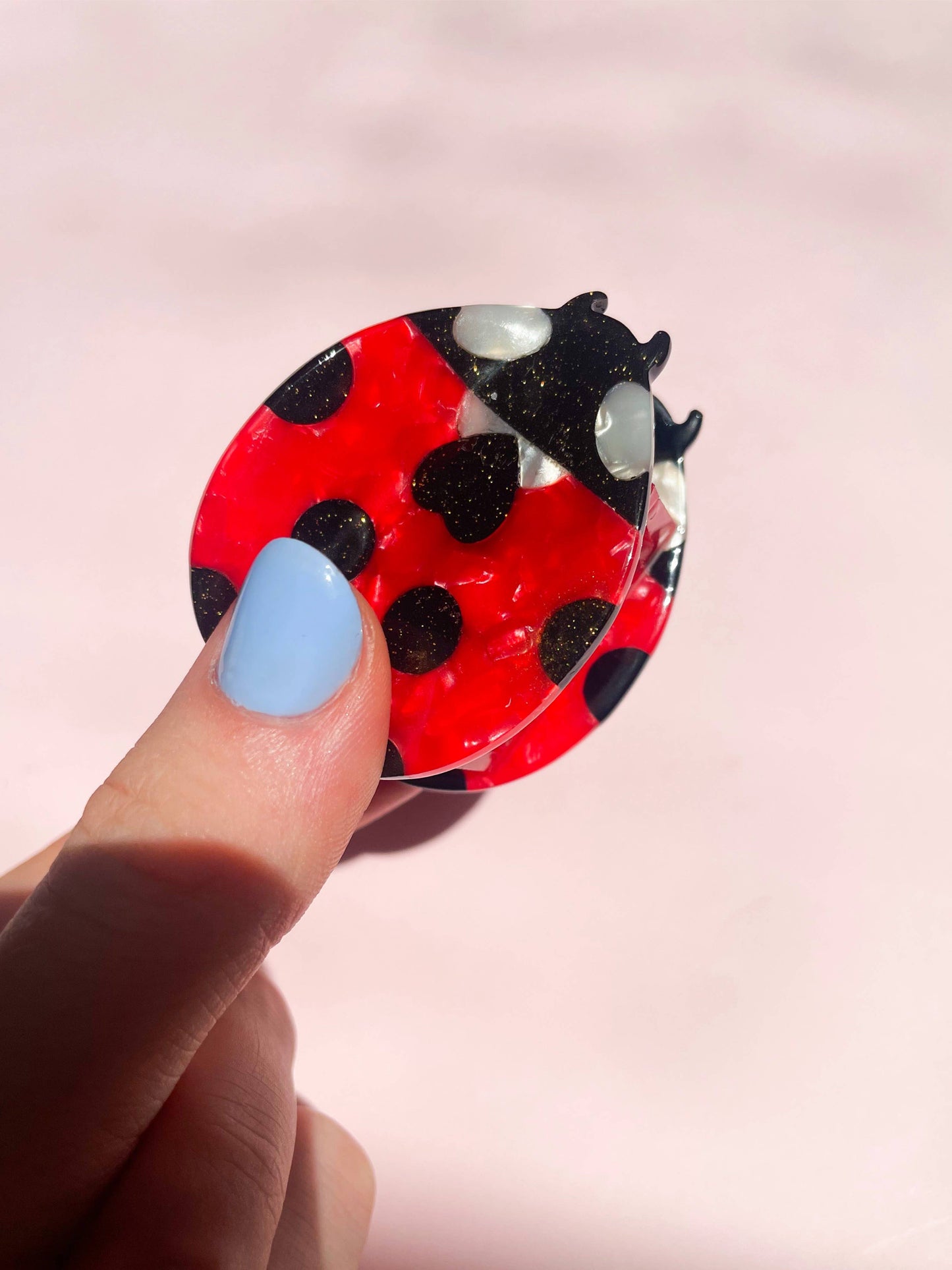 Ladybug Claw Clip // Cellulose Acetate