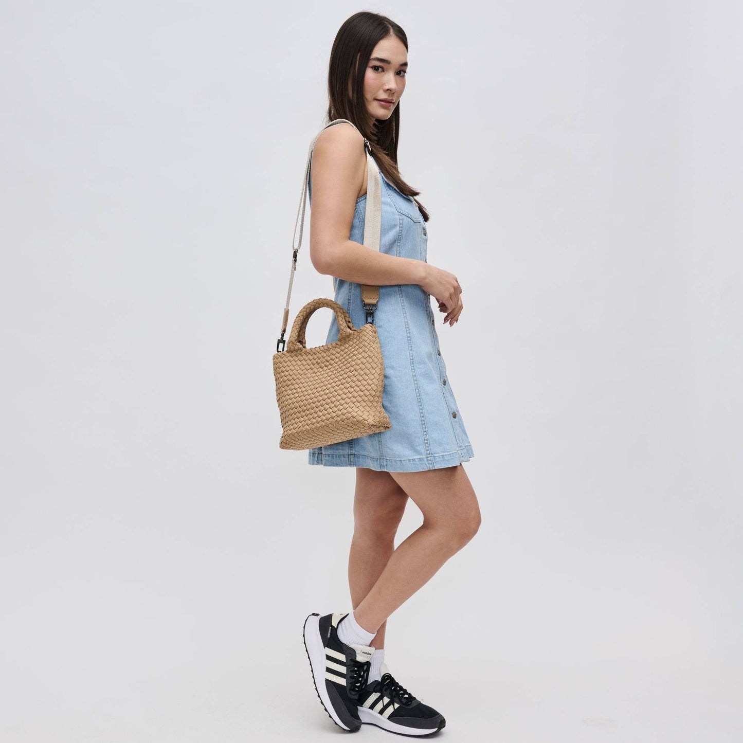 Sky's The Limit - Woven Neoprene Small Crossbody: Olive
