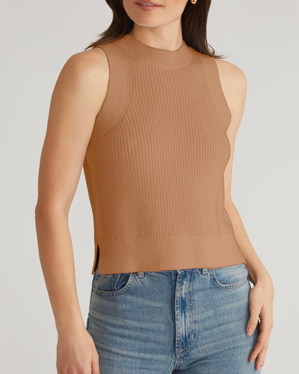 Demi High Crew Neck Tank
