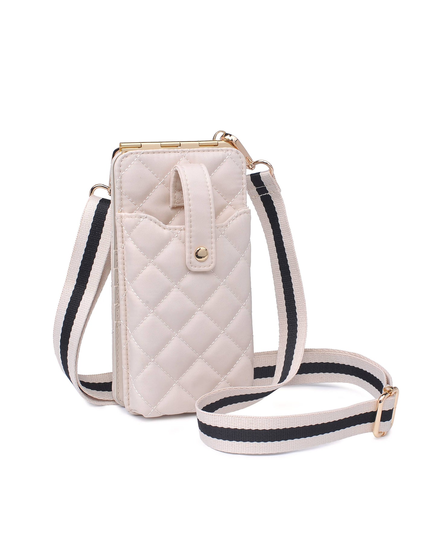Duality - Quilted Cell Phone Crossbody: Cream
