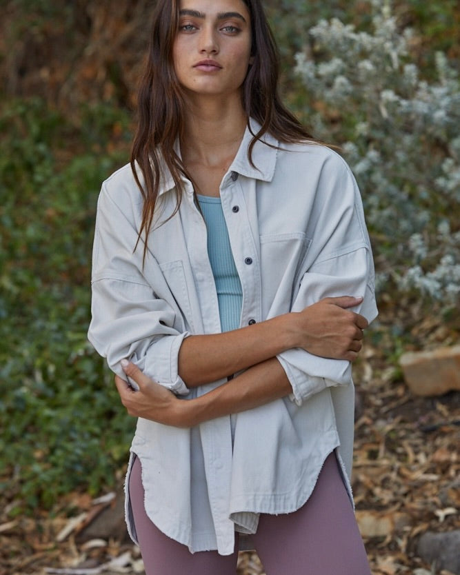 Denim Cotton Button Down Jacket