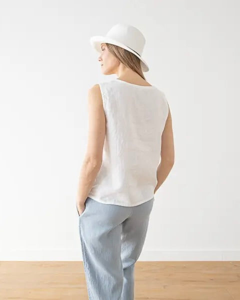 LinenMe Sleeveless Alice Blouse