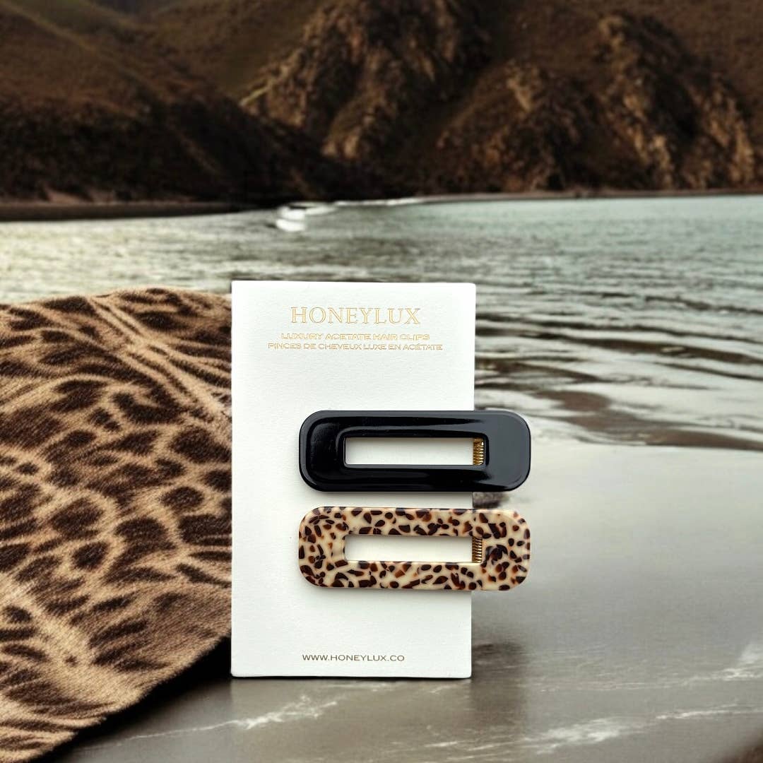 Duo Barrette Set - Leopard