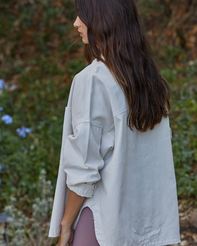 Denim Cotton Button Down Jacket