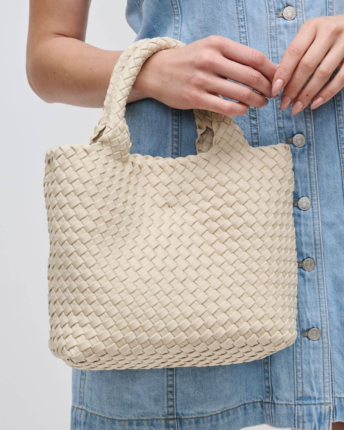 Sky's The Limit - Woven Neoprene Small Crossbody: Cream