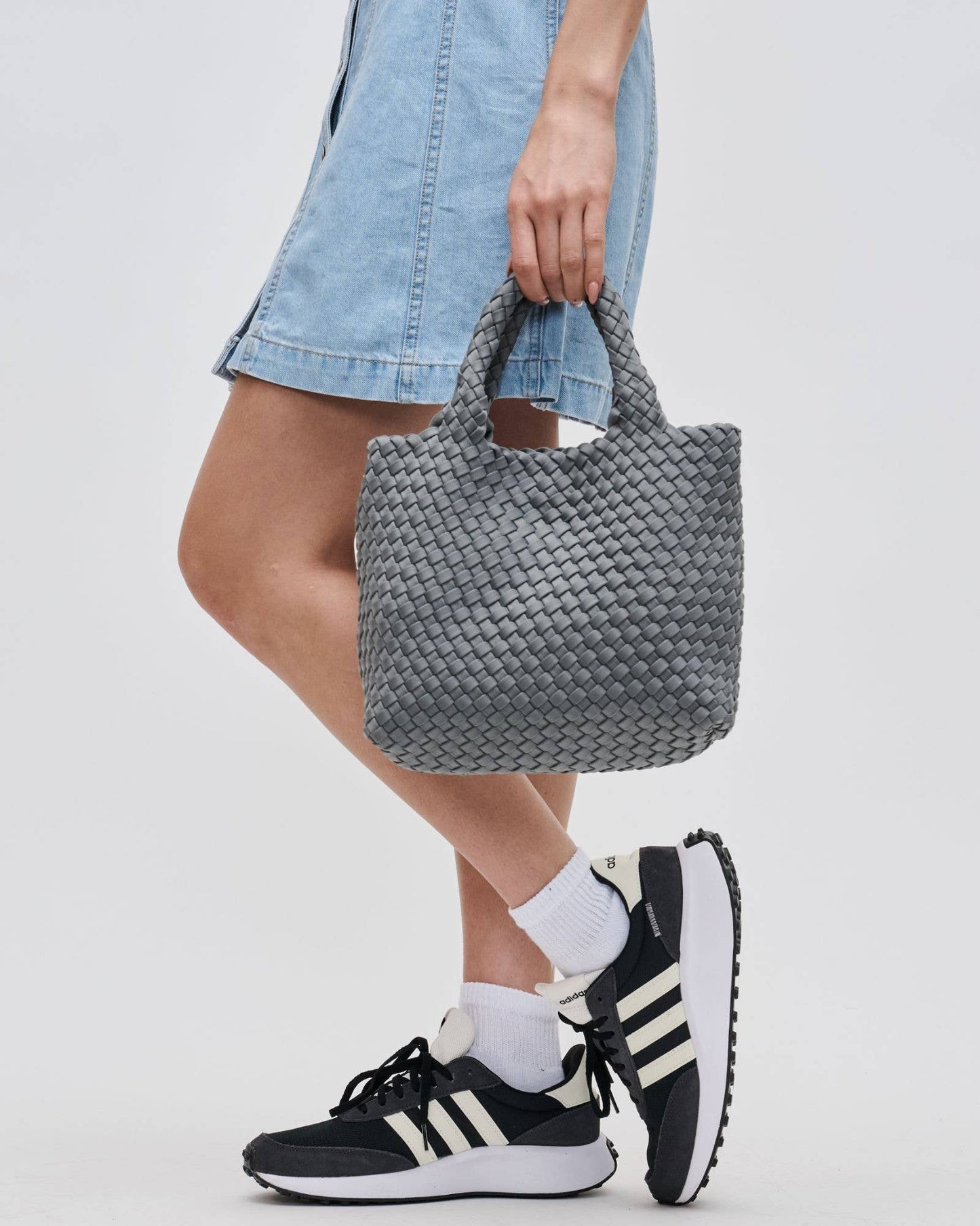 Sky's The Limit - Woven Neoprene Small Crossbody: Grey