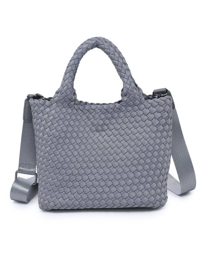 Sky's The Limit - Woven Neoprene Small Crossbody: Grey
