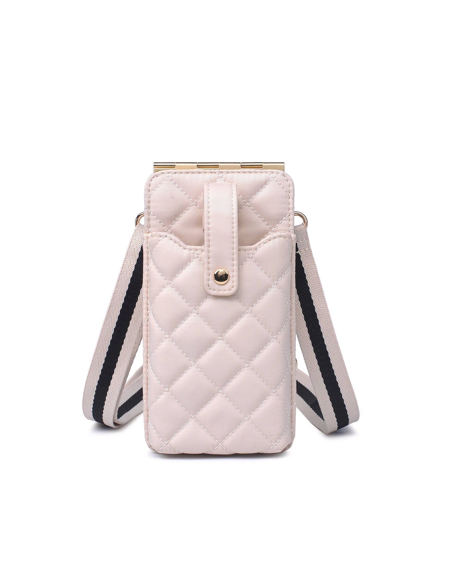Duality - Quilted Cell Phone Crossbody: Cream