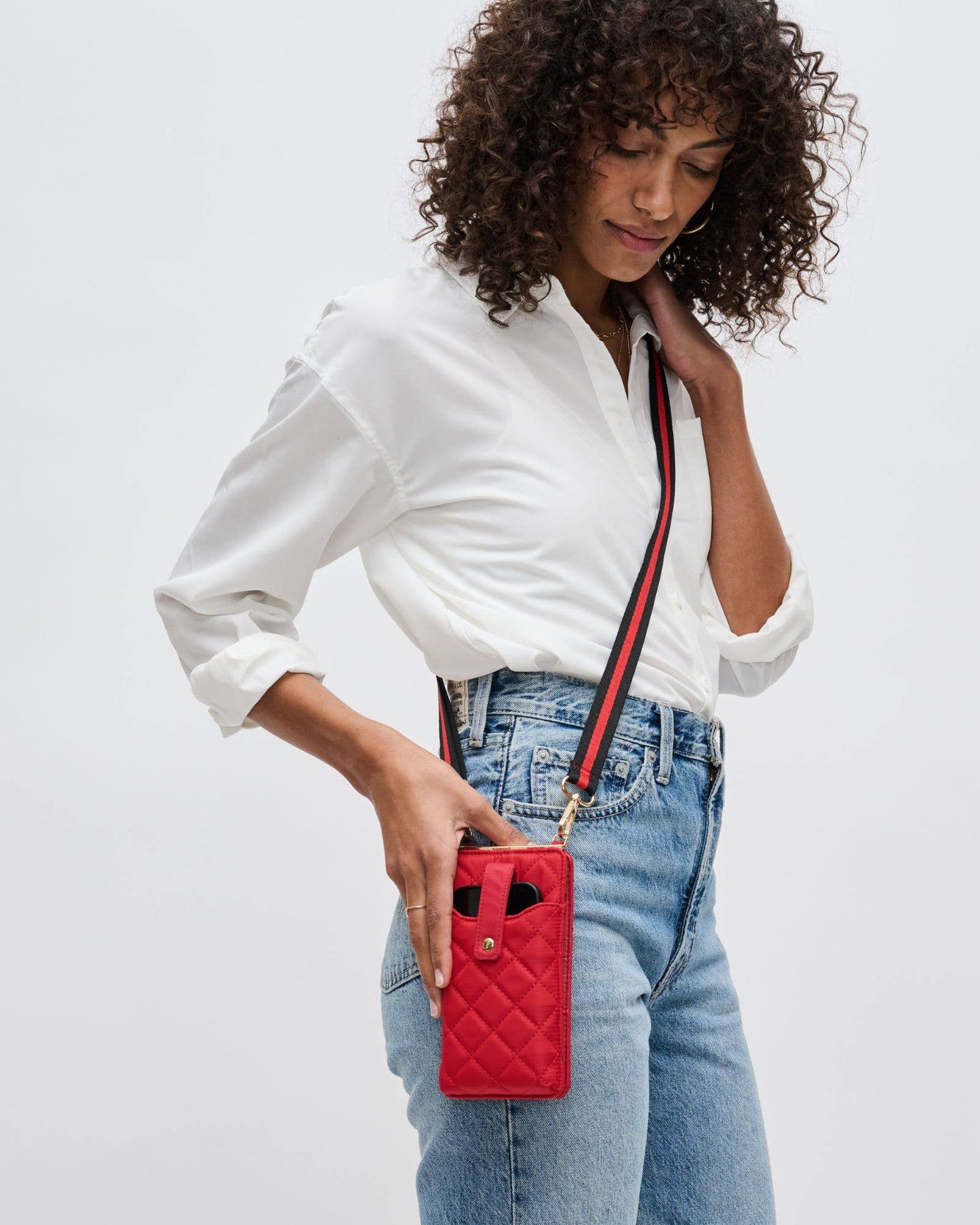 Duality - Quilted Cell Phone Crossbody: Red