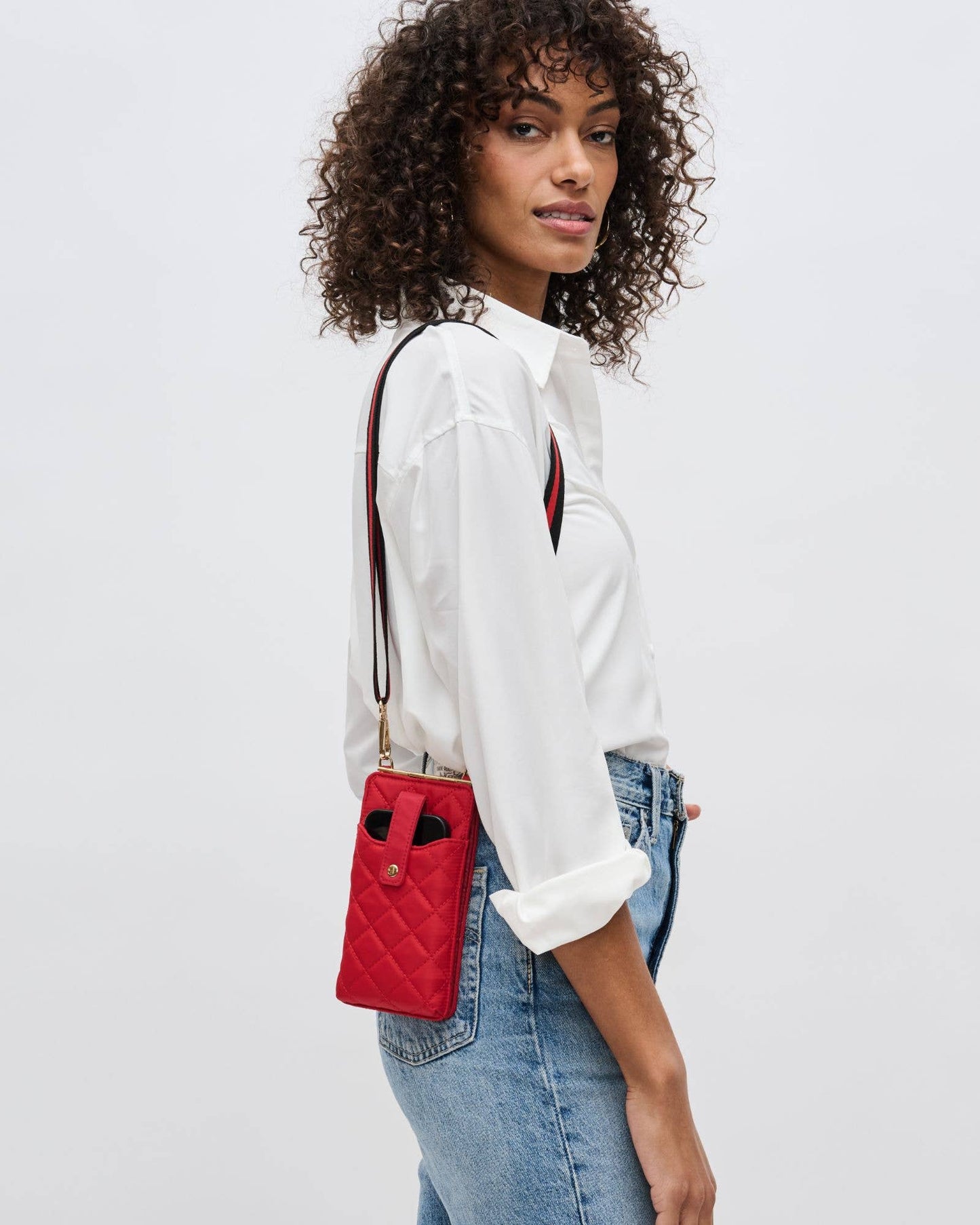 Duality - Quilted Cell Phone Crossbody: Red