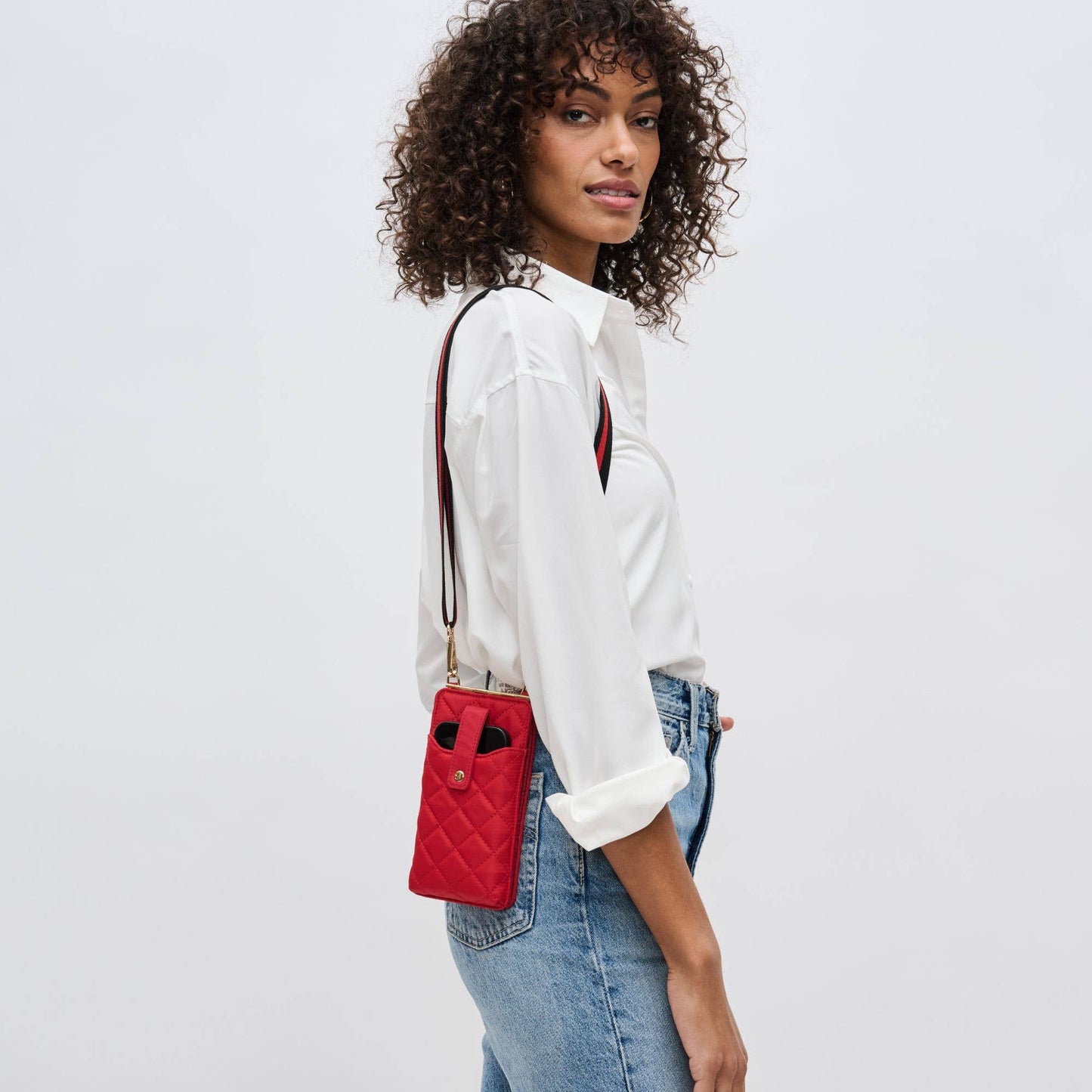 Duality - Quilted Cell Phone Crossbody: Cream
