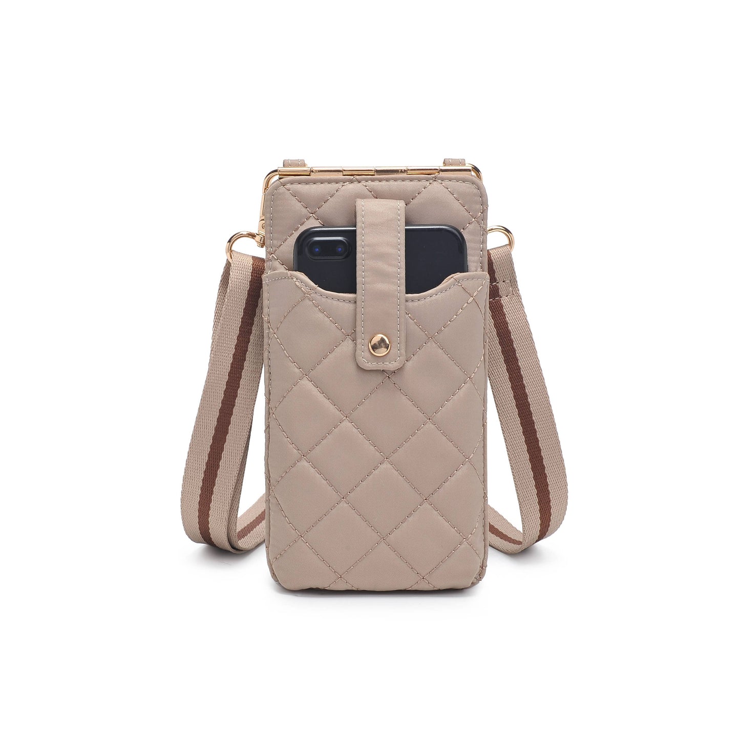 Duality - Quilted Cell Phone Crossbody: Cream