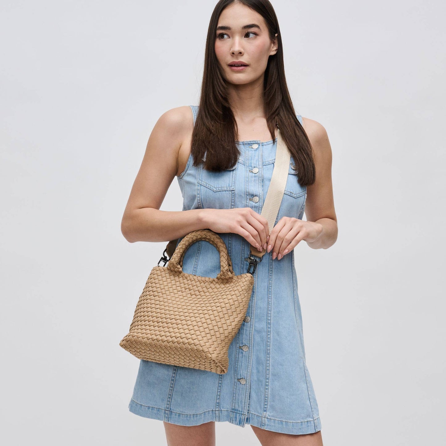 Sky's The Limit - Woven Neoprene Small Crossbody: Olive