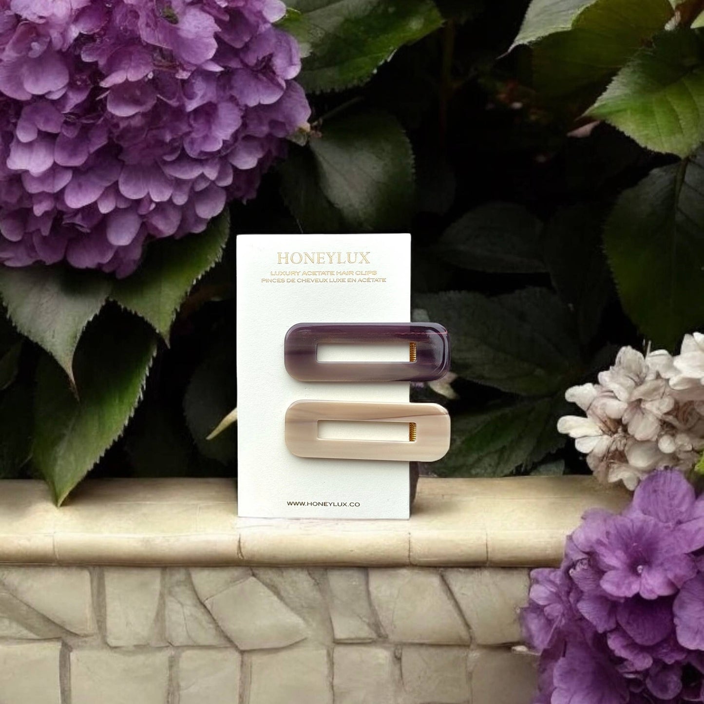 Duo Barrette Set - Mulberry