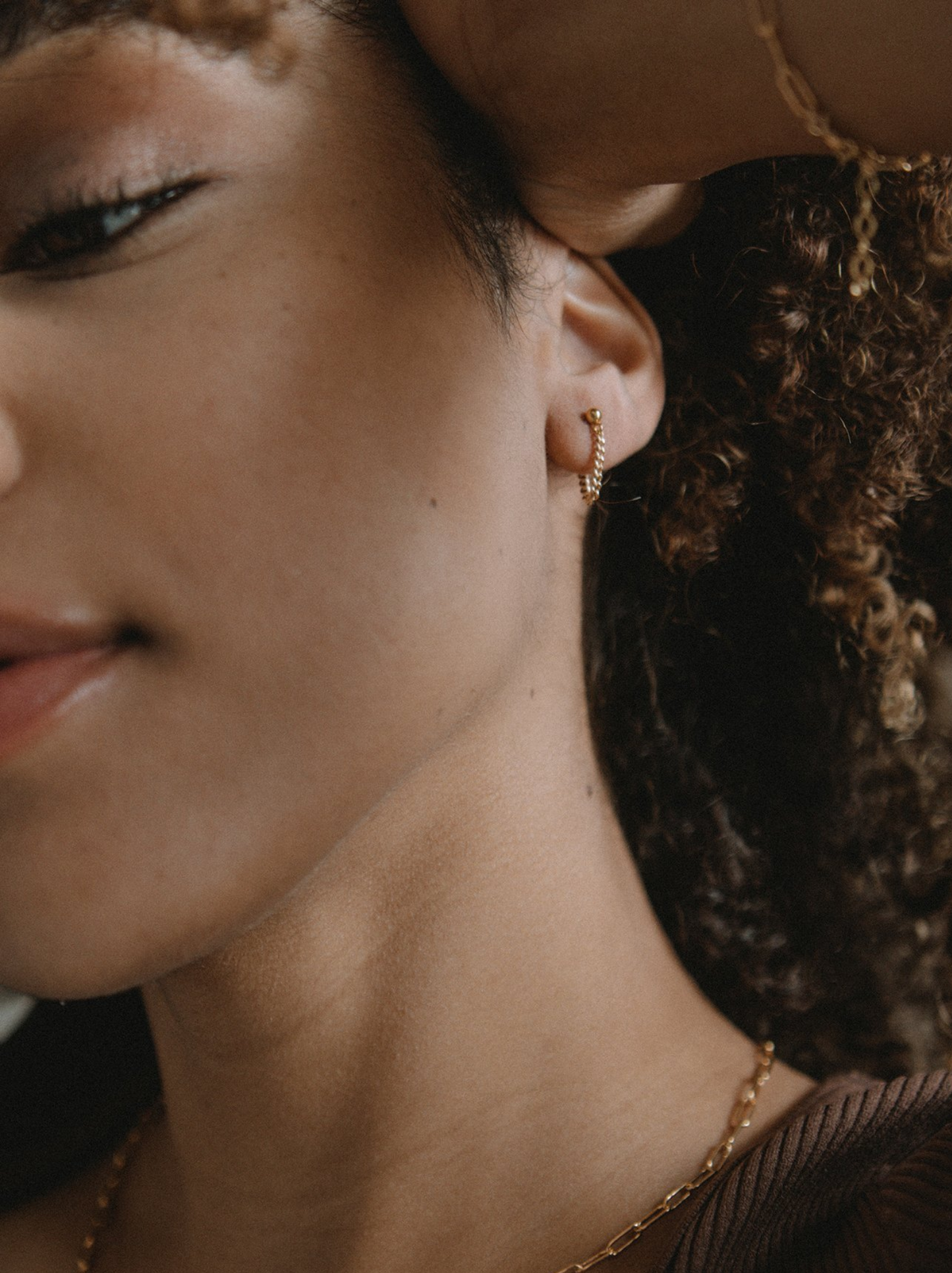 Curb Chain Earrings: 14k Gold-filled