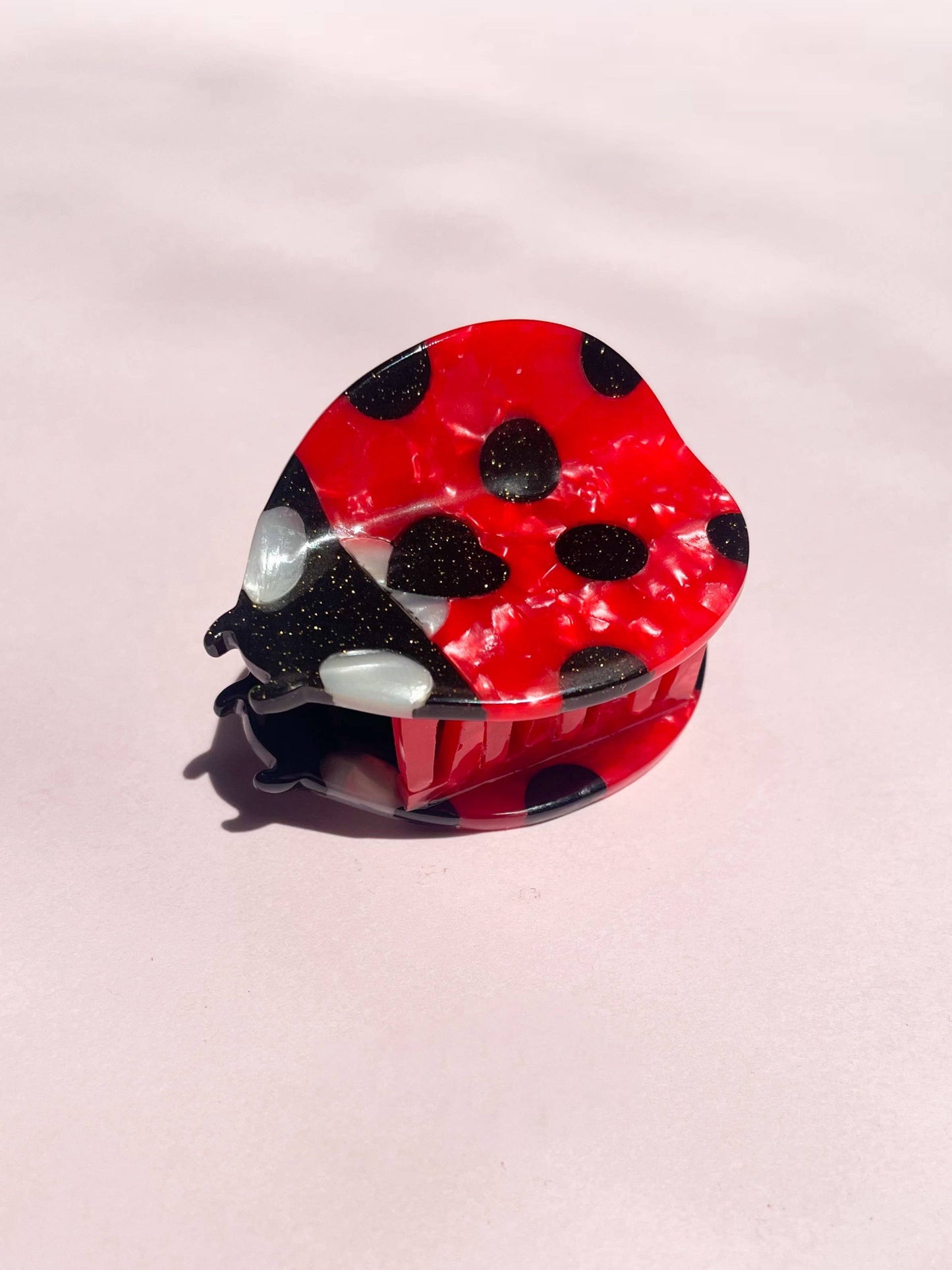 Ladybug Claw Clip // Cellulose Acetate