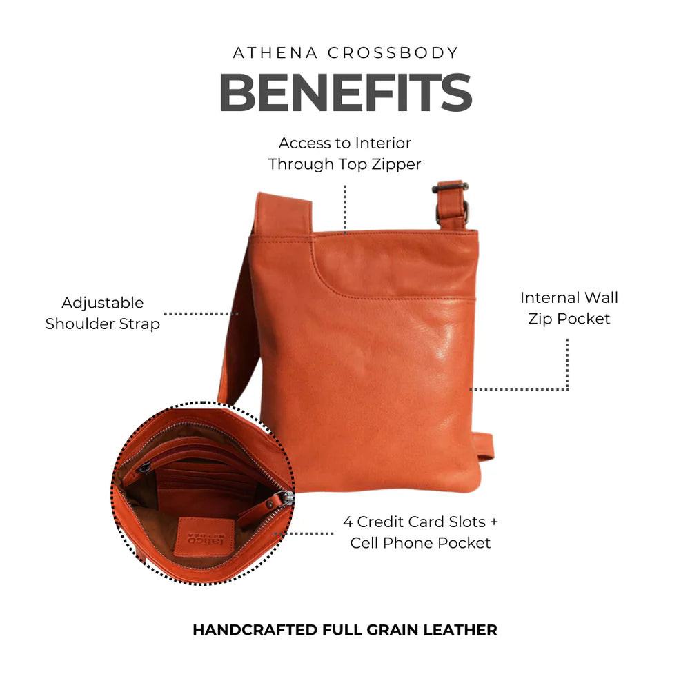 Athena Leather Crossbody Bag