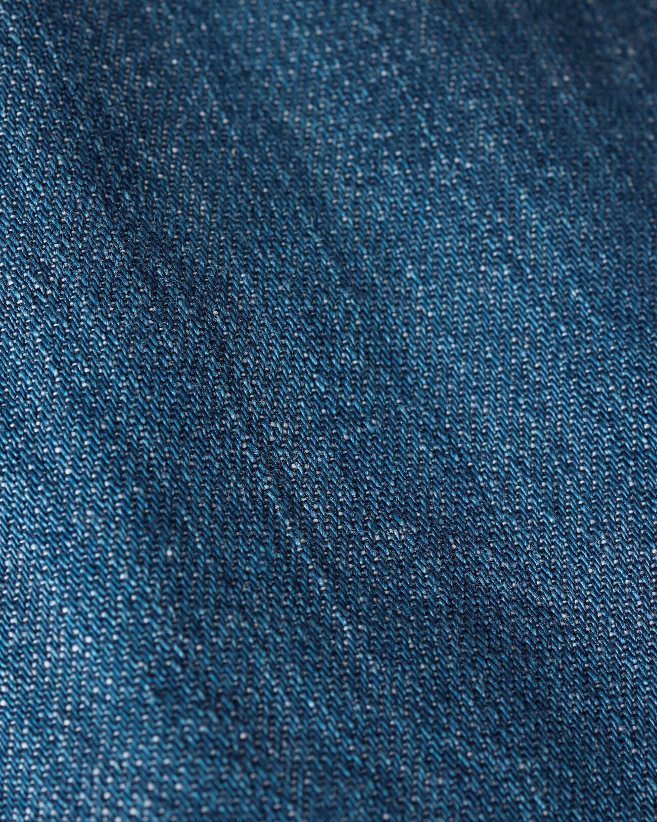 Close-up of blue denim fabric texture