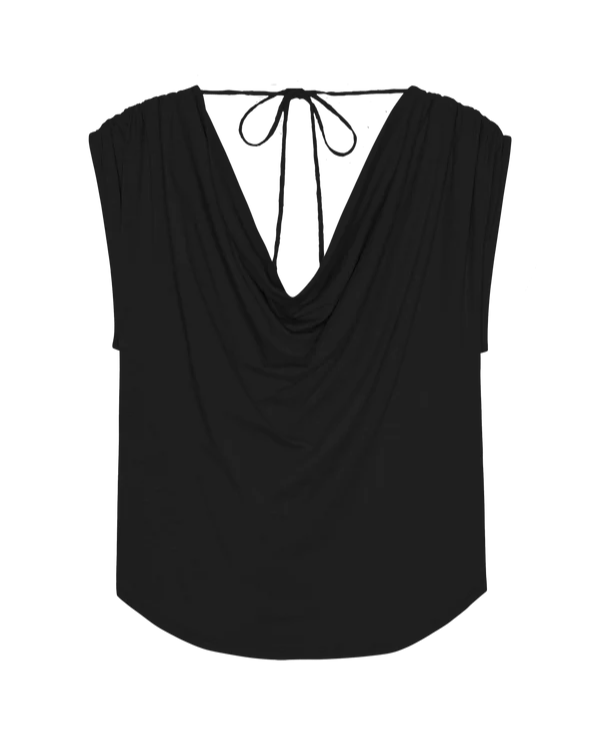 Geni Cowl Top-Black