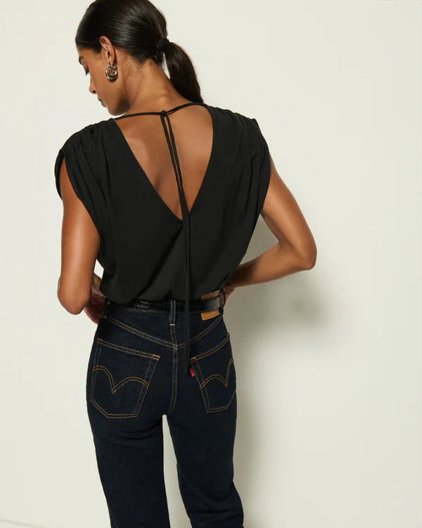 Geni Cowl Top-Black