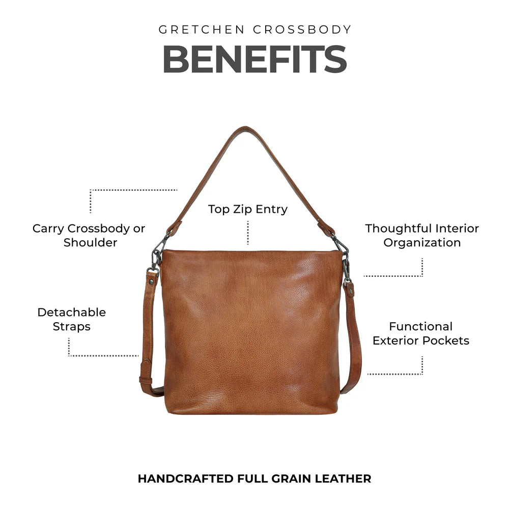Gretchen Leather Crossbody Bag | Brown