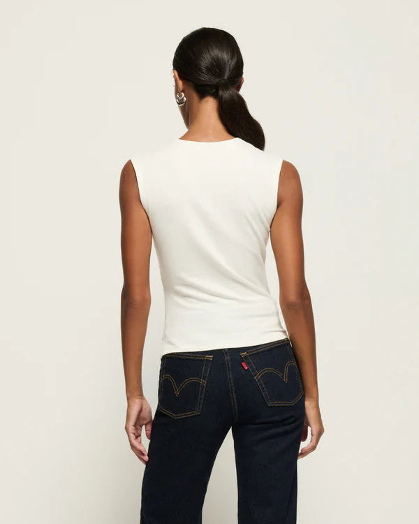 Haven Sleeveless Tee-Porcelain