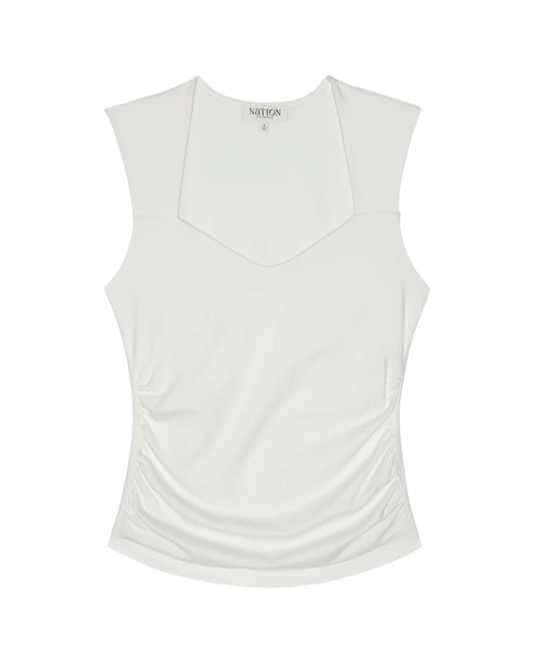 Haven Sleeveless Tee-Porcelain