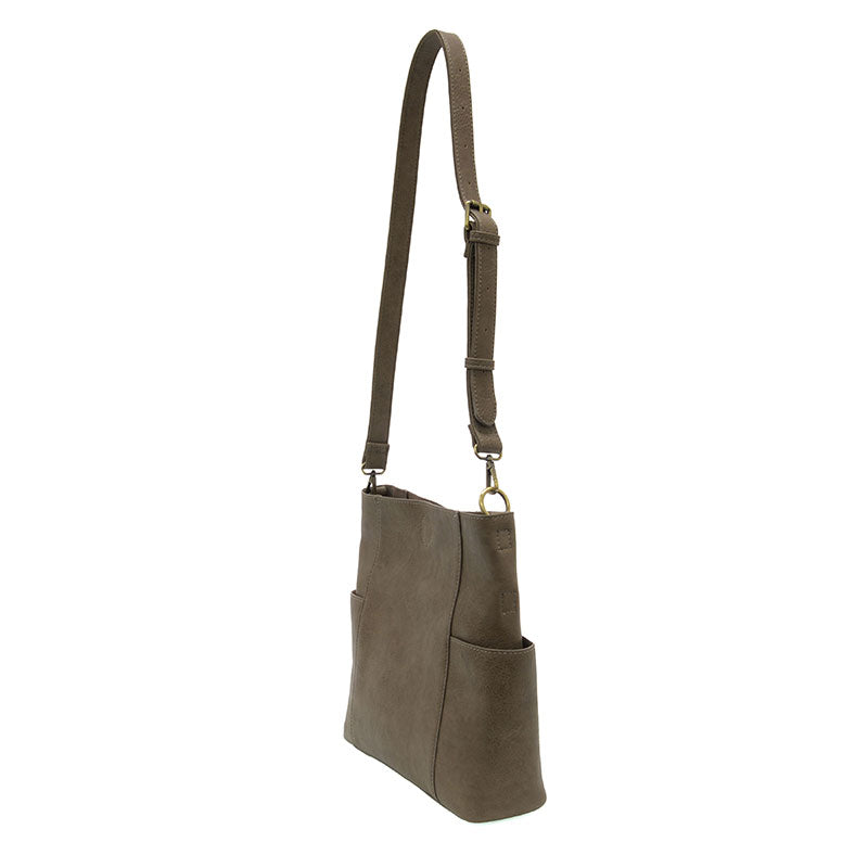 Kayleigh Side Pocket Bucket Bag / Taupe