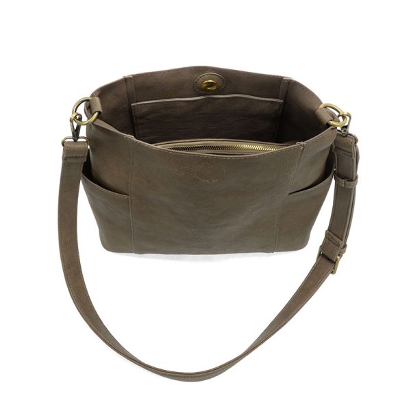 Kayleigh Side Pocket Bucket Bag / Taupe