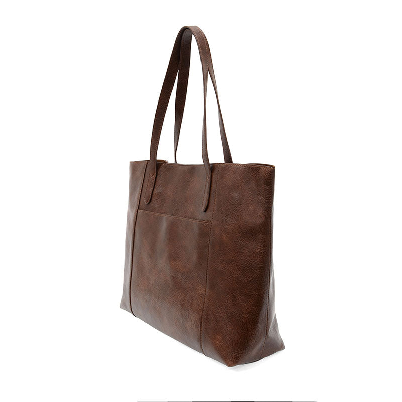 Hickory vegan leather laptop tote against a white background.