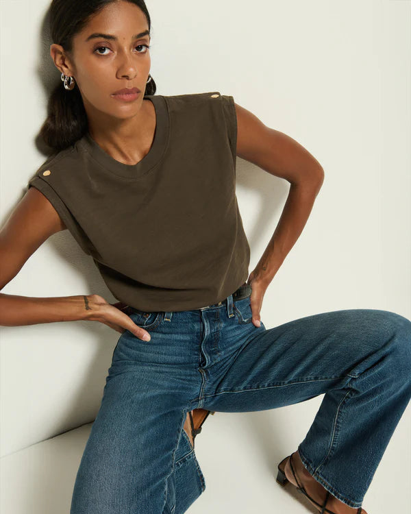 Marina Muscle Tee-Expresso