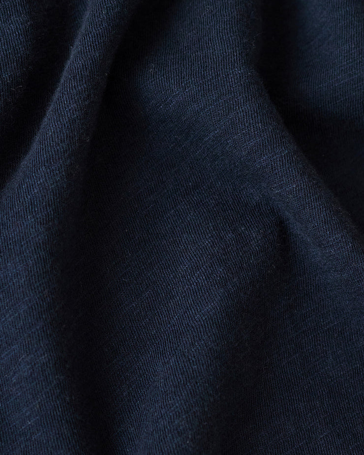 Close-up of dark blue fabric texture