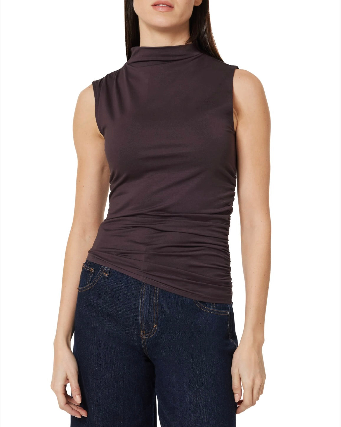 Sleeveless Gathered Top