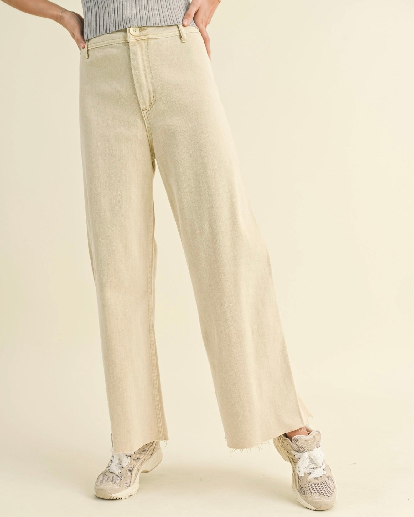 Wide Leg Denim Pants