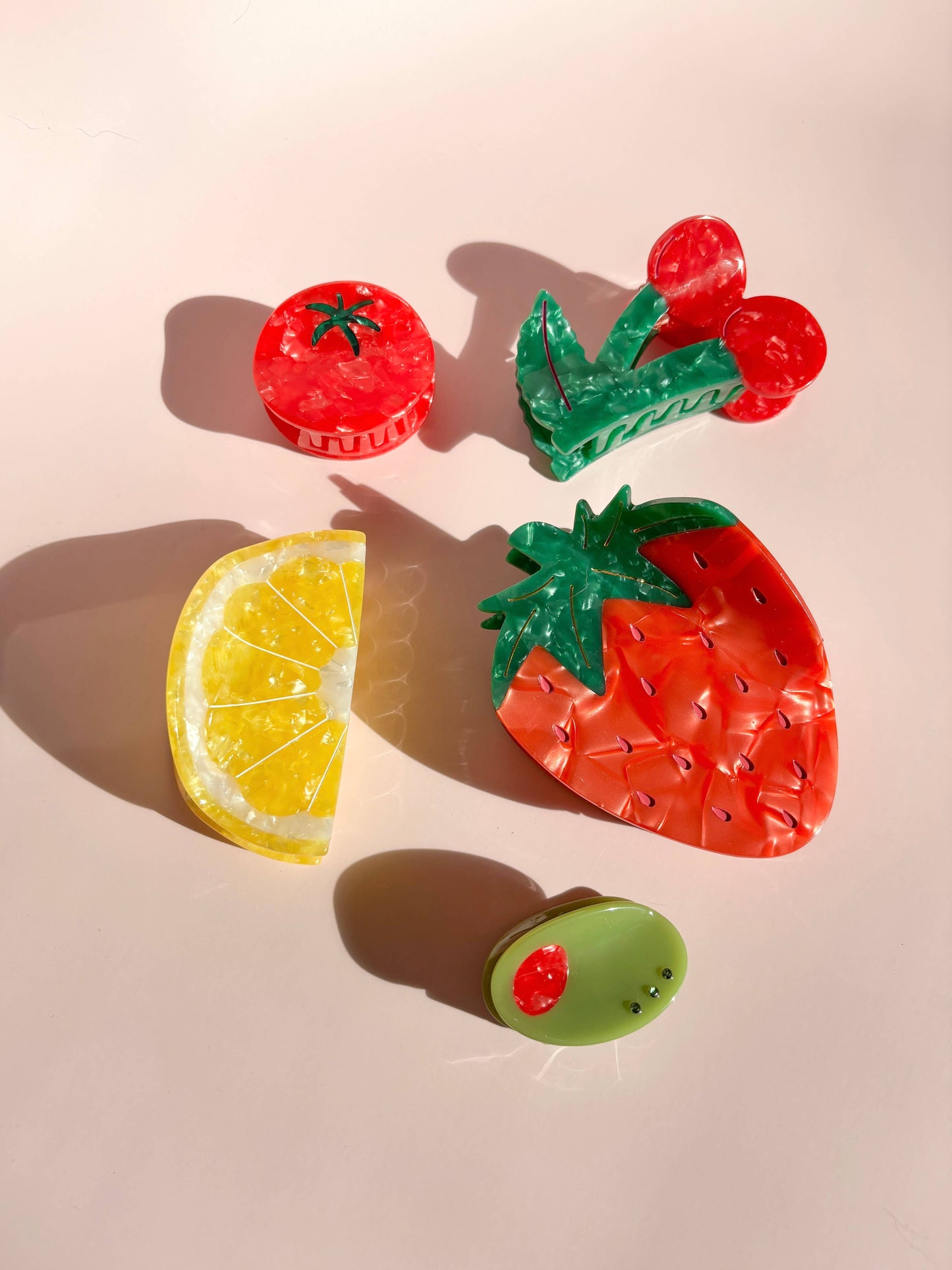 Sunshine Yellow Lemon Claw Clip // Cellulose Acetate