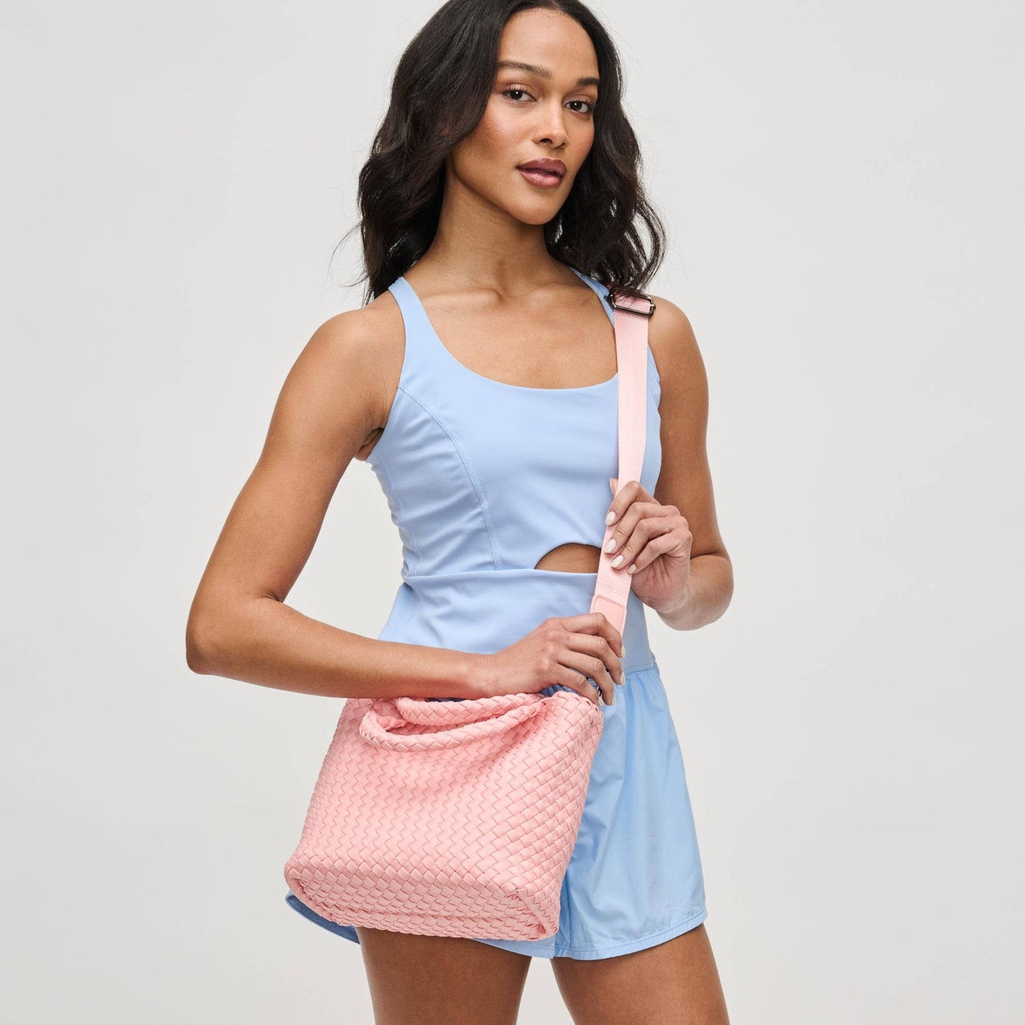Sky's The Limit - Woven Neoprene Small Crossbody: Olive