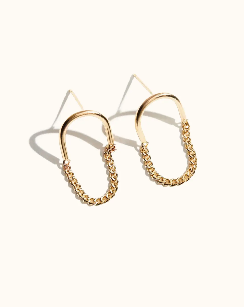 Able Arc Chain Earrings